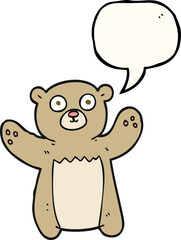 speech bubble cartoon teddy bear
