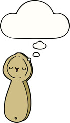 cartoon spoon and thought bubble