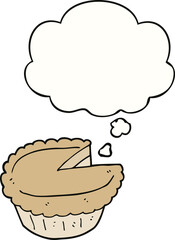 cartoon pie and thought bubble