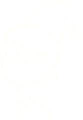 Festive Woman Chalk Drawing