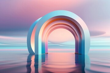 3d illustration heavenly aisle wallpaper