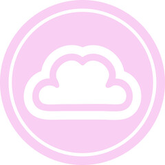 simple cloud circular icon