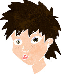 cartoon curious girl