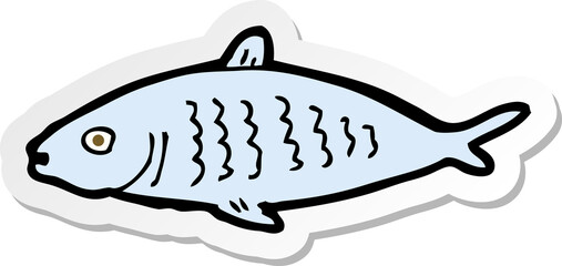 Obraz premium sticker of a cartoon fish