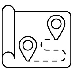 Perfect design icon of route 