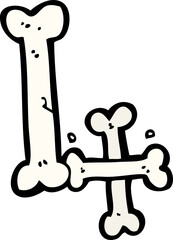 cartoon halloween bone number