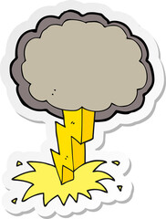 sticker of a cartoon lightning bolt
