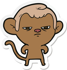 sticker of a cartoon monkey