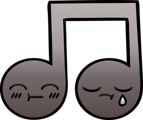 gradient shaded cartoon musical note