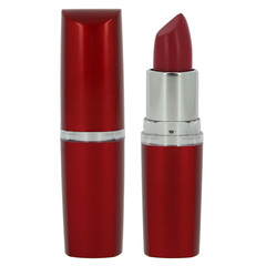 Open lipstick in a red plastic case on a white isolated background