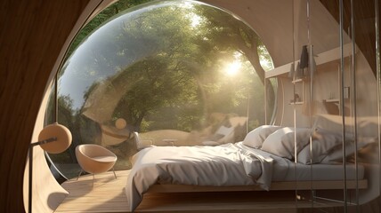 bubble shape house in th tree