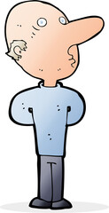 cartoon balding man