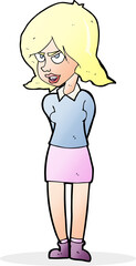 cartoon annoyed woman