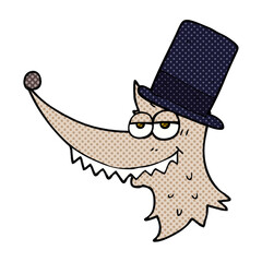 cartoon rich wolf
