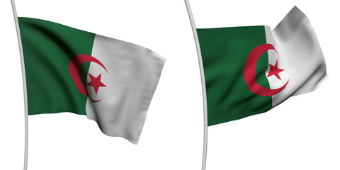 Algeria Two Model ALPHA BACKROUND Flag
