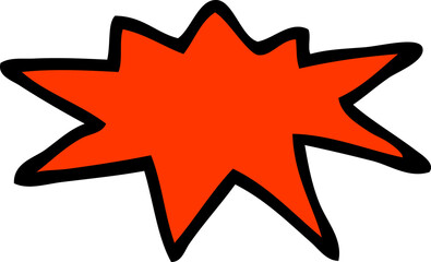 cartoon doodle explosion symbol