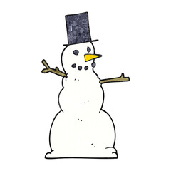 textured cartoon snowman