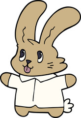 cartoon doodle jolly rabbit