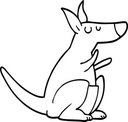 Fototapeta na wymiar cartoon kangaroo
