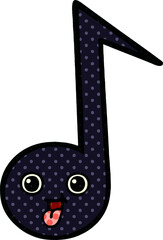 comic book style cartoon musical note