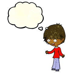 cartoon stressed out woman with thought bubble