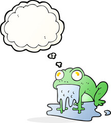 thought bubble cartoon gross little frog