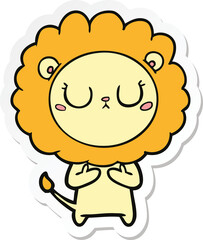 sticker of a cartoon lion