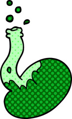 cartoon doodle bubbling chemicals