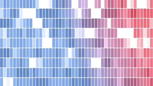 Red blue rectangles with changing transparency loop motion.