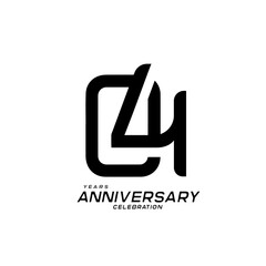 4 years anniversary celebration logotype