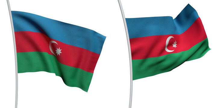 Azerbaijan Two Model ALPHA BACKROUND Flag