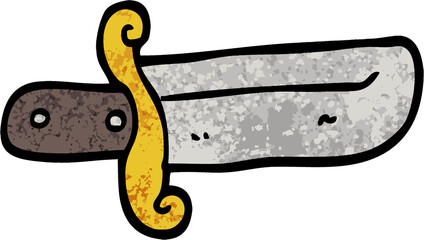 grunge textured illustration cartoon small dagger