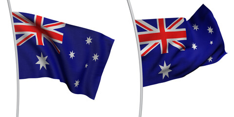 Australia Two Model ALPHA BACKROUND Flag