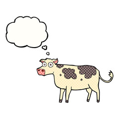 thought bubble cartoon cow