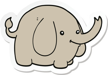 sticker of a cartoon elephant