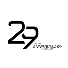 29 years anniversary celebration logotype