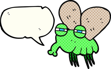 comic book speech bubble cartoon fly