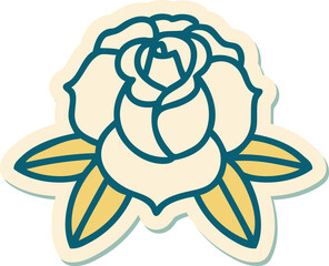 tattoo style sticker of a flower