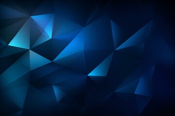 Fototapeta premium Dark blue modern background for design. Geometric shape. Triangles, diagonal lines. Gradient. Abstract. Shape envelope. Symbol. Letter, message, mail. Connection communication concept. Generative AI
