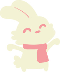 rabbit with scarf yawning