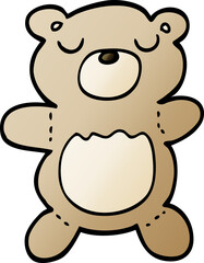 vector gradient illustration cartoon teddy bear