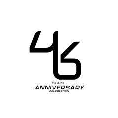 46 years anniversary celebration logotype