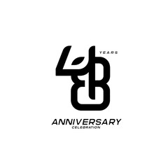 Obraz premium 48 years anniversary celebration logotype