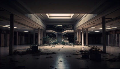 abandoned shopping mall, apocalypse 