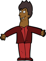 cartoon vampire man