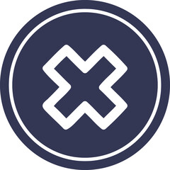 Fototapeta premium multiplication sign circular icon