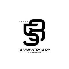 58 years anniversary celebration logotype