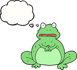 thought bubble cartoon frog