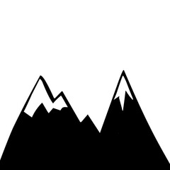 mountain landscape silouette