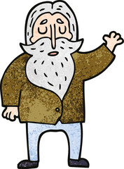 cartoon doodle bearded man